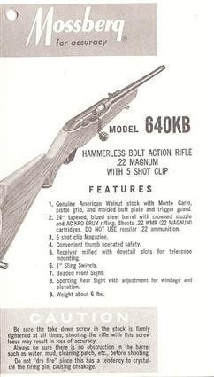 Mossberg 640KB Hammerless .22 Mag Manual 22 (264)-img-0