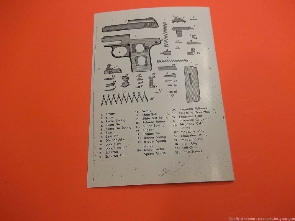 LaFury Pocket Model Automatic Pistol Cambre .25 Instructions (245)-img-1