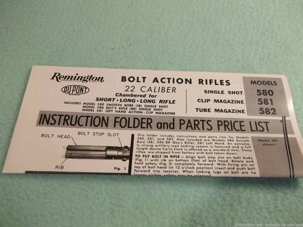 Remington .22 Caliber Bolt Action Rifle Manual (241)-img-0