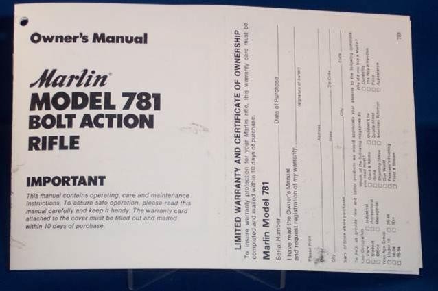 Marlin Model 781 Bolt Act Rifle Owner's Manual (172)-img-0