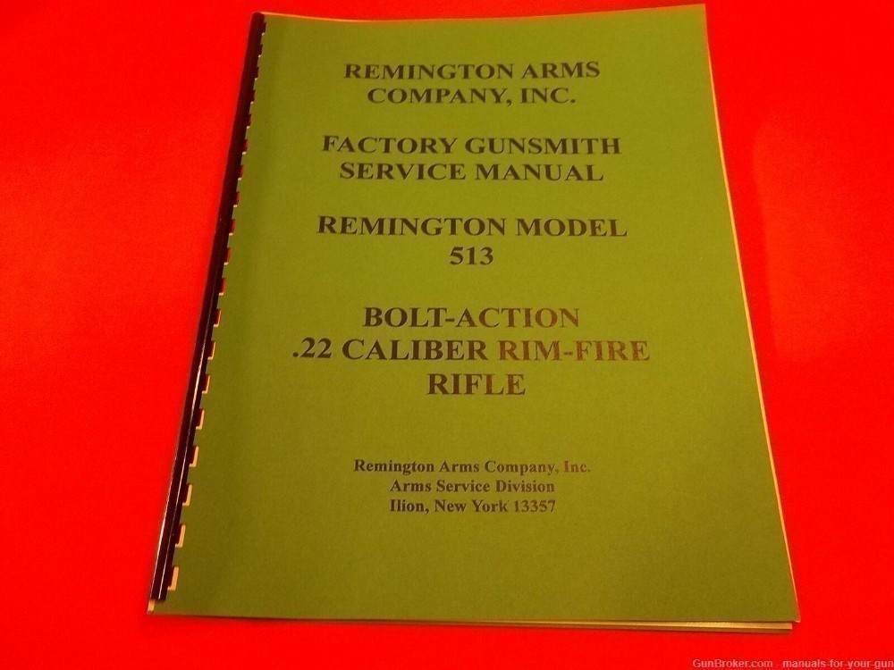 MANUAL FOR REMINGTON MODEL 513 BOLT ACTION .22 CALIBER RIM-FIRE  (156)-img-0