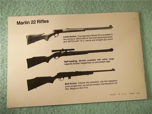 Marlin Model 9 Camp Carbine OWNER'S MANUAL 9 pages (29)-img-1