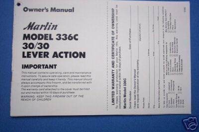 MARLIN 30/30 MODEL 336C LEVER OWNERS MANUAL (24)-img-0