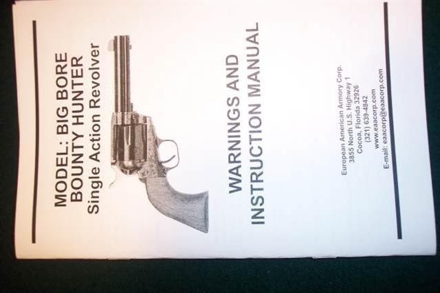 Big Bore EAA Bounty Hunter Revolver Manual (9)-img-0