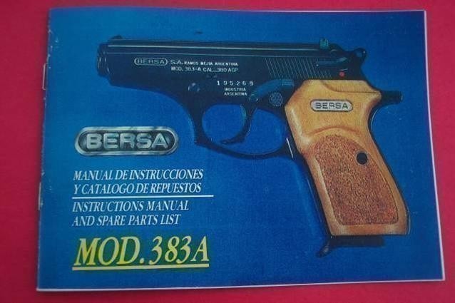 BERSA Instruction Manual & Parts Model .383A (8)-img-0