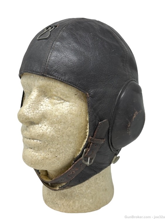 WW2 German Luftwaffe LKpW101 Flying Pilot Helmet throat mic WWII uniform -img-4