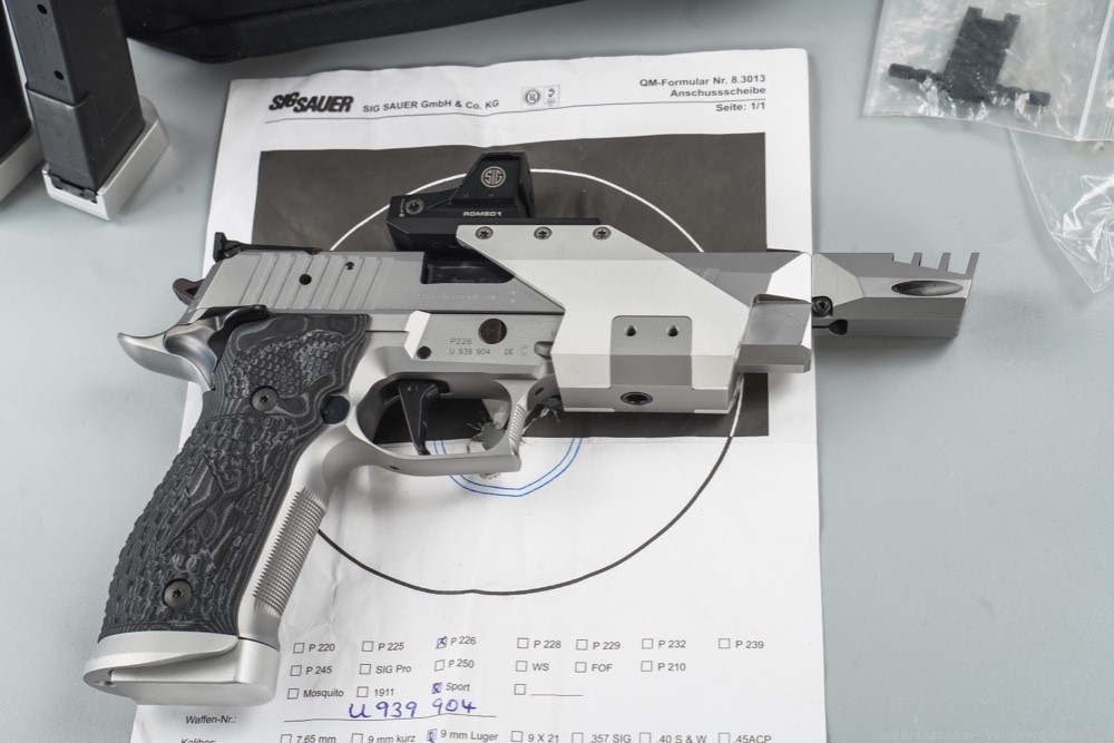 Rare P226 X-Five Open 9mm Semi-Auto Pistol! German Mastershop Quality!  -img-10