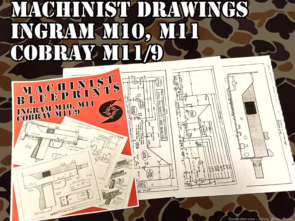 INGRAM M10 M11 Machinist Drawings Frame Prints MAC-10 MAC-11 COBRAY M11/9-img-0