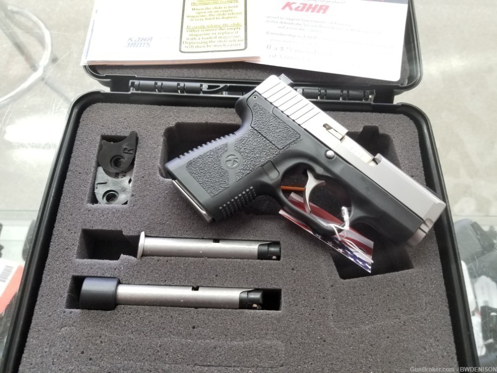 KAHR PM9 9MM STAINLESS SLIDE PISTOL WITH NIGHT SIGHTS - PM9093NA-img-0