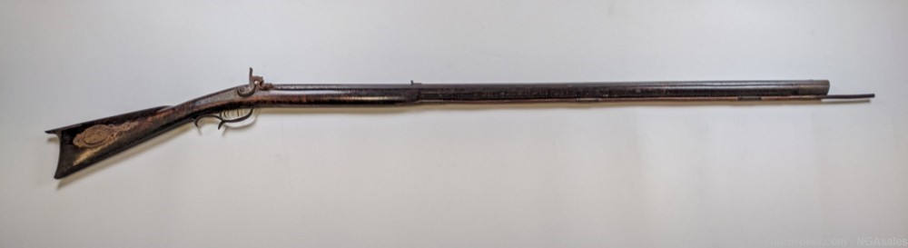 E.L. Pancost/G. Goulcher|Percussion Long Rifle|.42Cal 58" OAL|Antique -img-0
