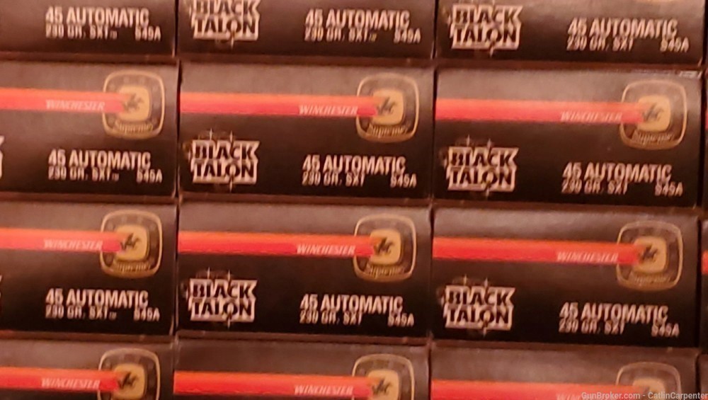 Original 500-Round Case of Winchester 45 ACP Black Talon -img-0
