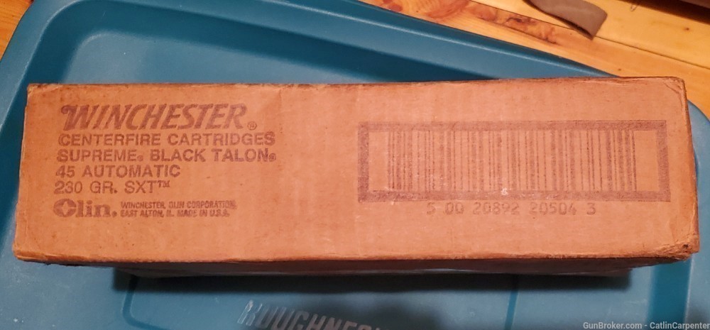 Original 500-Round Case of Winchester 45 ACP Black Talon -img-6