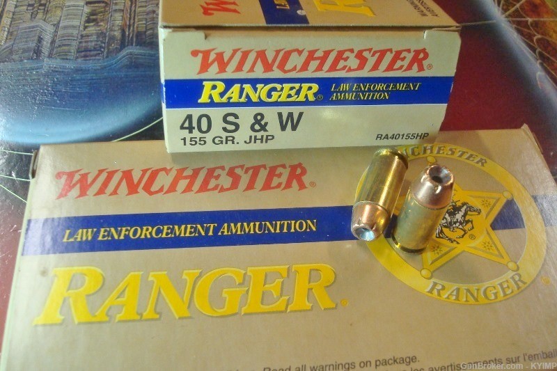 200 Winchester RANGER .40s&w 155 gr JHP .40 Tactical RA40155HP ammunition-img-1