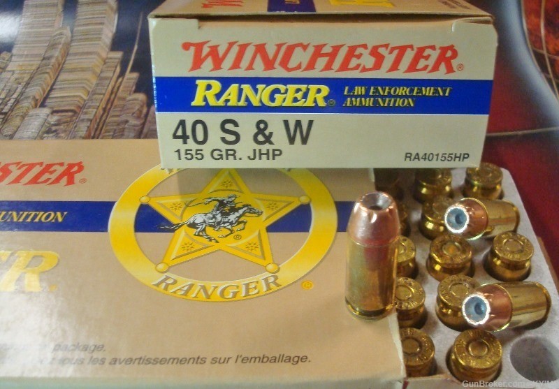 200 Winchester RANGER .40s&w 155 gr JHP .40 Tactical RA40155HP ammunition-img-3