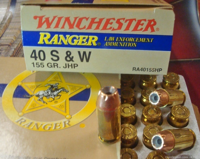200 Winchester RANGER .40s&w 155 gr JHP .40 Tactical RA40155HP ammunition-img-0