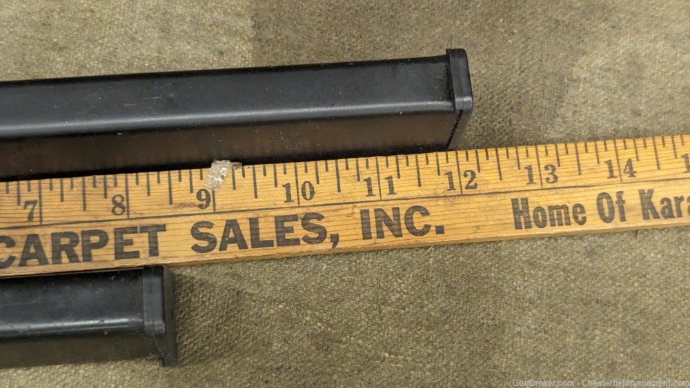 2 Unknown 9mm pistol or SMG aftermarket magazines-img-1
