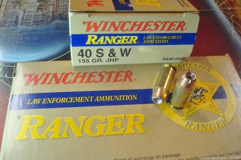 100 Winchester RANGER .40s&w 155 gr JHP .40 Tactical RA40155HP ammunition-img-2