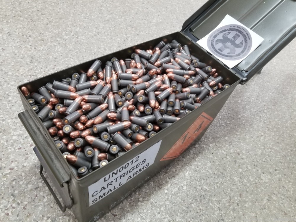 9MM Bulk Wolf 2200 Rounds 115gr 9x19 115gr FMJ Ammo Can Included-img-0