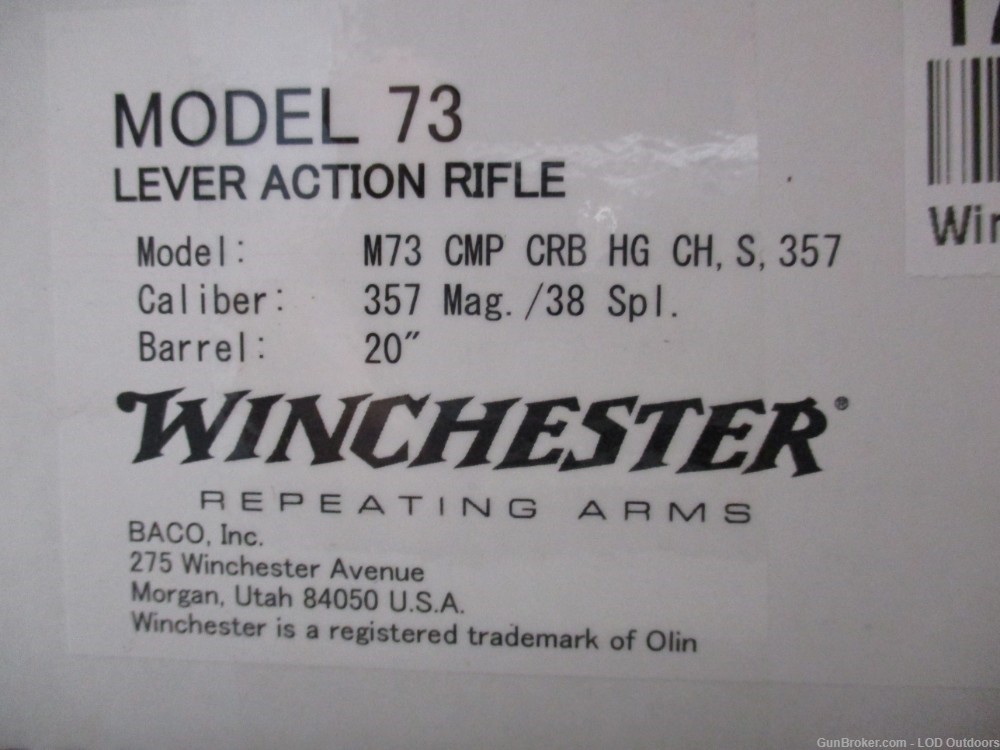 Winchester 1873 High-grade competition carbine, 357mag Model 1873-img-9