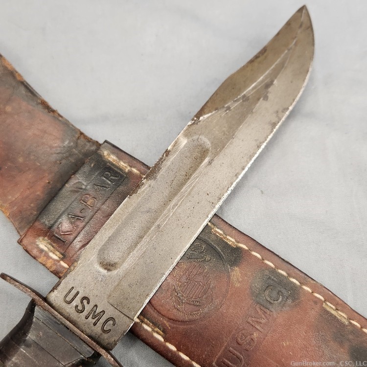 Ka-Bar USMC fighting knife Olean, NY with leather sheath-img-3