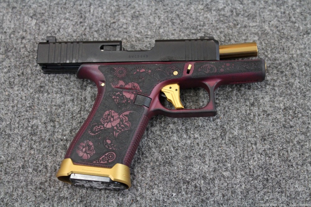 Glock 43X 9mm Custom Semi Auto Pistol w/ 3 Magazines & Case (USED)-img-2