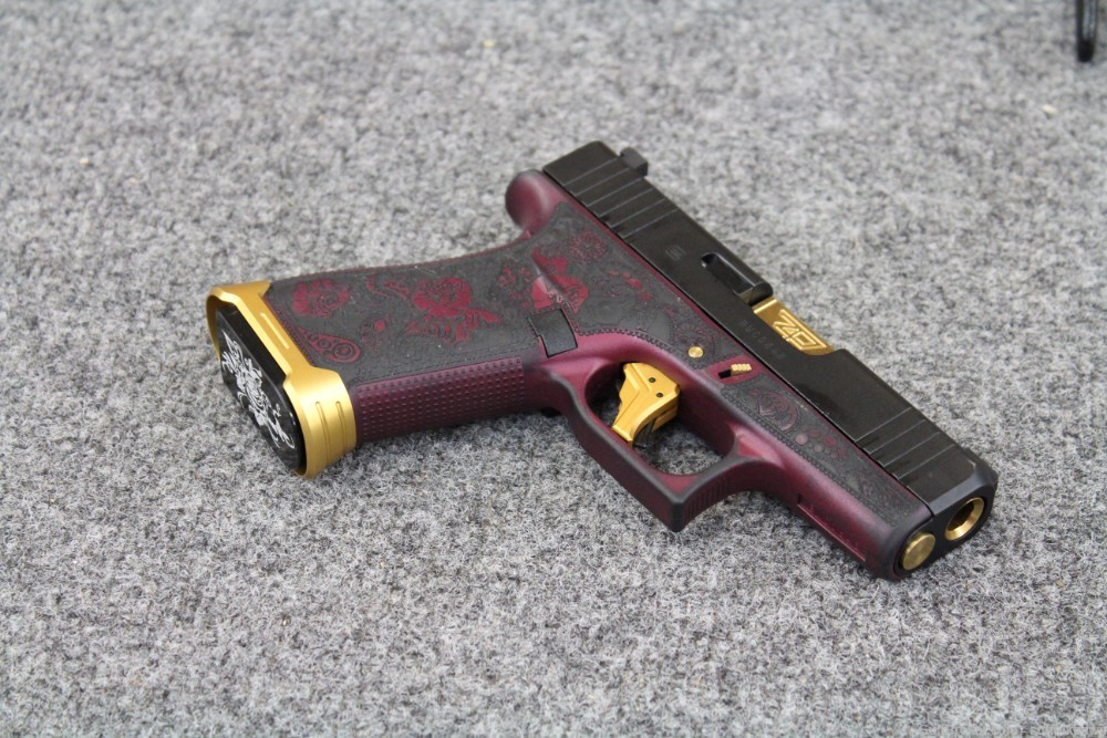 Glock 43X 9mm Custom Semi Auto Pistol w/ 3 Magazines & Case (USED)-img-10
