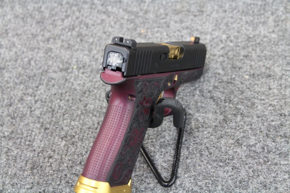 Glock 43X 9mm Custom Semi Auto Pistol w/ 3 Magazines & Case (USED)-img-5