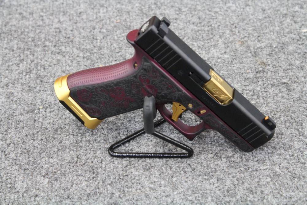 Glock 43X 9mm Custom Semi Auto Pistol w/ 3 Magazines & Case (USED)-img-6