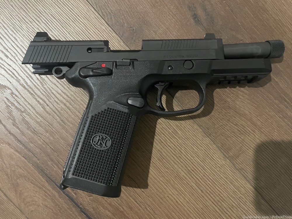FN FNX-45 Tactical, .45 ACP, Trijicon Optic ready sights, 3-15 round mags-img-3
