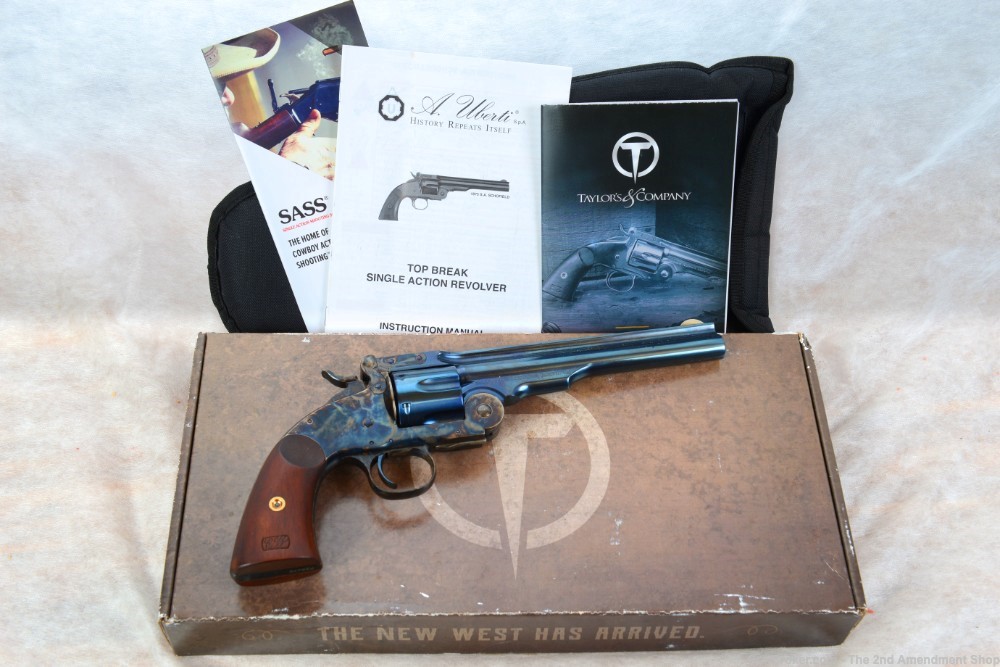 Taylor's & Co. 1875 Schofield .44-40 NIB- Case colored. charcoal blued! -img-2