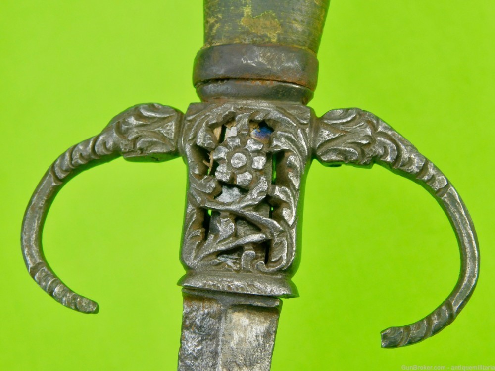 Antique 17 Century French or Italian Left Hand Dagger Knife-img-9