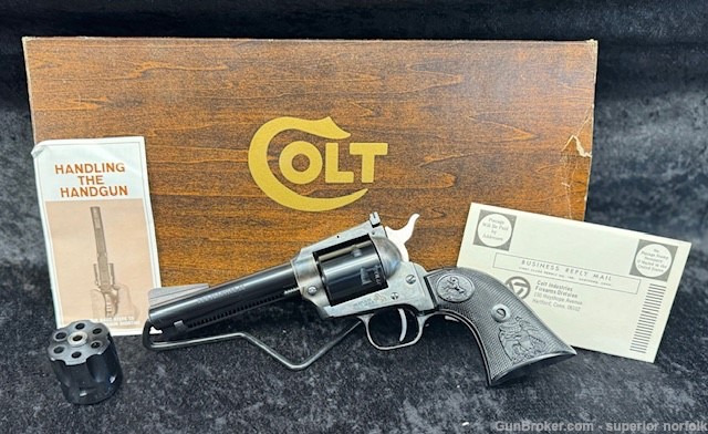 1974 Colt New Frontier Dual Cylinder 22/22Mag 4.4"  New Old Stock-img-0