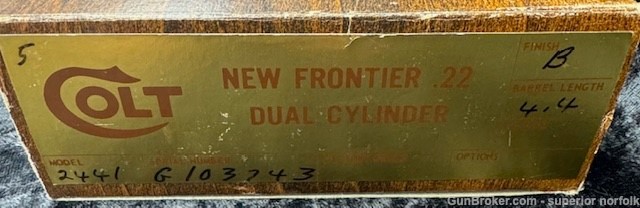 1974 Colt New Frontier Dual Cylinder 22/22Mag 4.4"  New Old Stock-img-7
