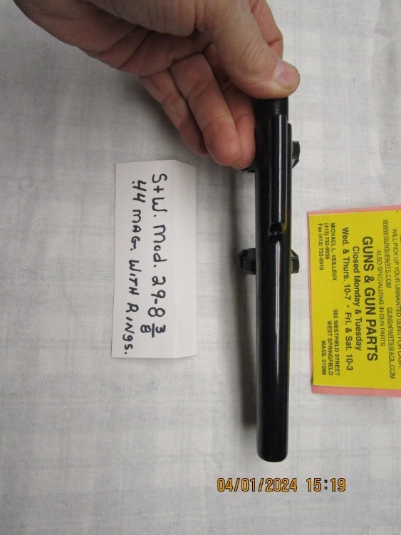 Smith & Wesson model 29- 8 3/8 .44 mag, scope barrel.-img-3