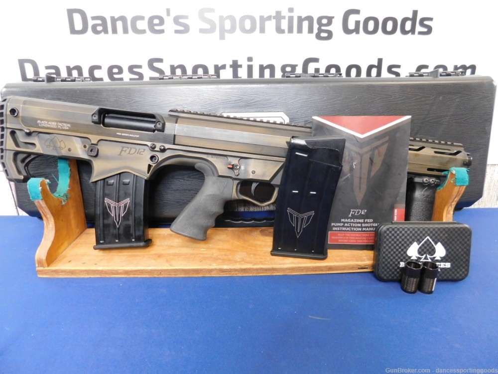 Black Aces Tactical FD12 Pro Series 12ga 18.5" BBL 3" Chamber Two 5 Rd Mags-img-0