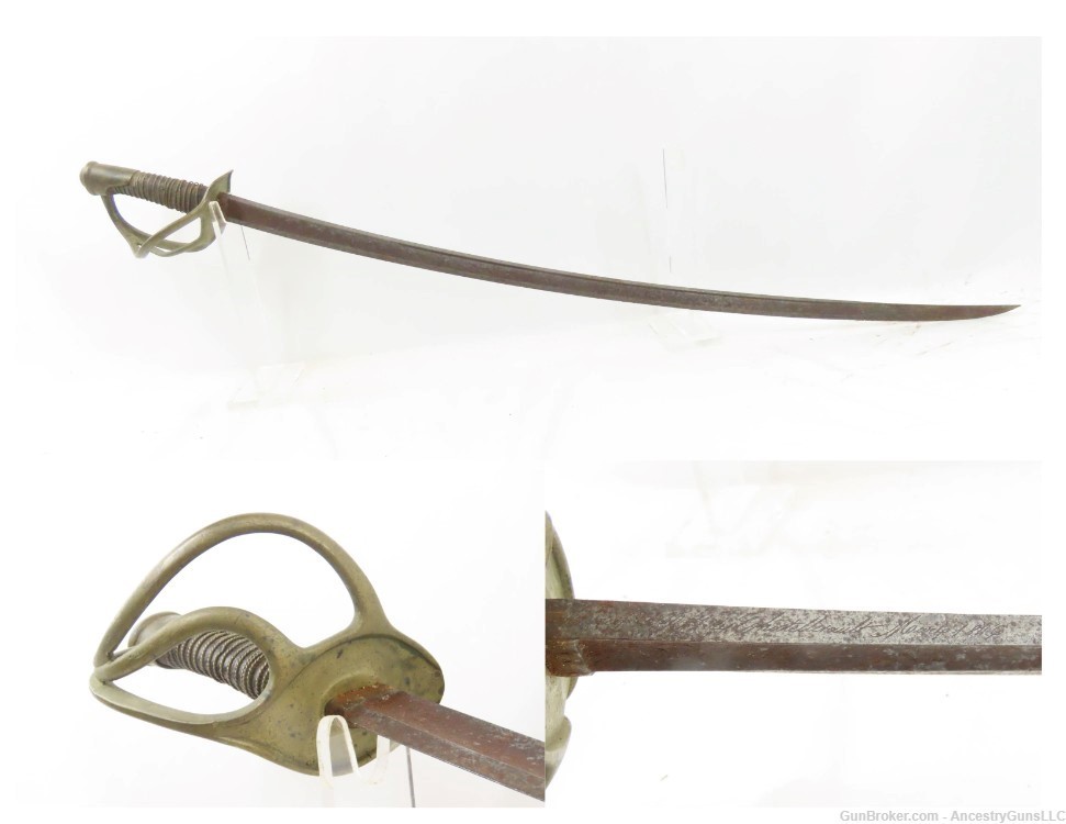 MEXICAN-AMERICAN WAR Era 1846 Dated CHATELLERAULT M1840 Heavy CAVALRY Saber-img-0