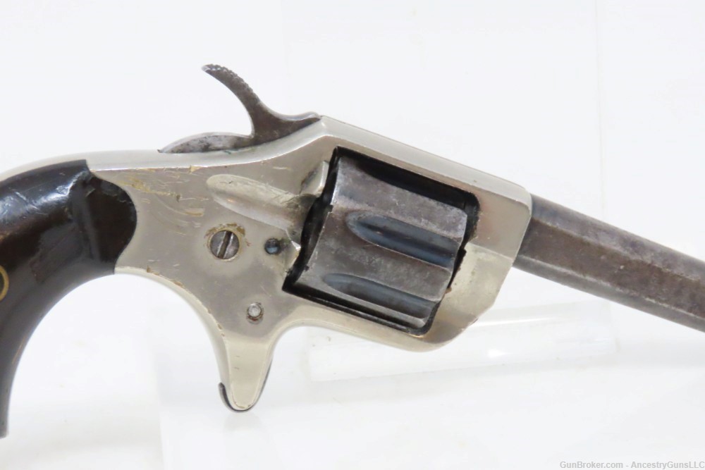 Scarce “PINTO” Antique COLT “NEW LINE” .22 RF ETCHED PANEL Pocket Revolver -img-12