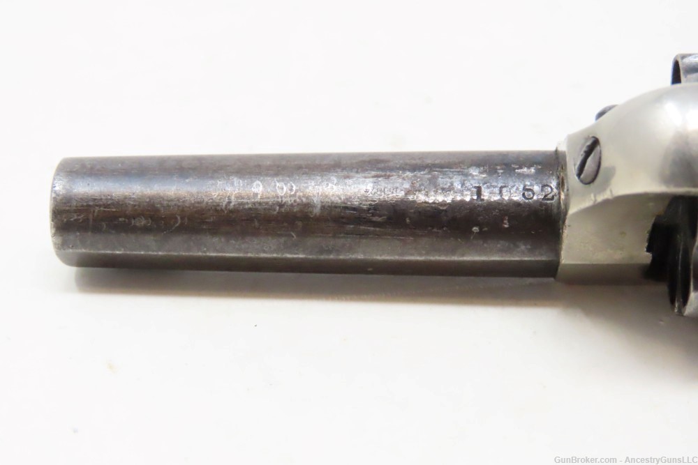 Scarce “PINTO” Antique COLT “NEW LINE” .22 RF ETCHED PANEL Pocket Revolver -img-9