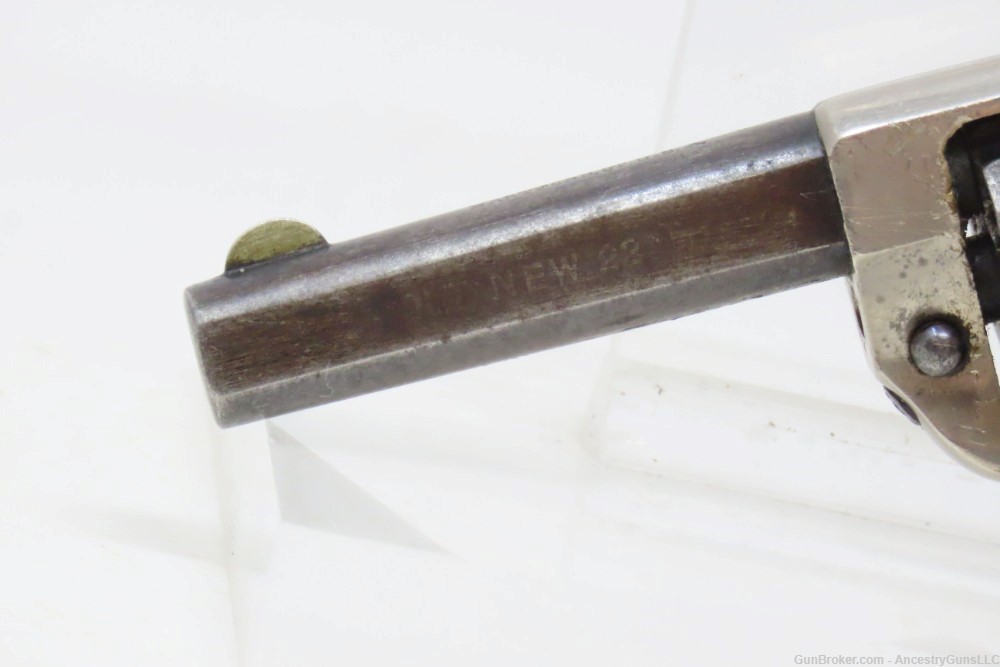 Scarce “PINTO” Antique COLT “NEW LINE” .22 RF ETCHED PANEL Pocket Revolver -img-4