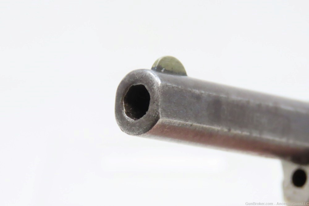 Scarce “PINTO” Antique COLT “NEW LINE” .22 RF ETCHED PANEL Pocket Revolver -img-6