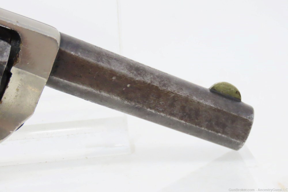Scarce “PINTO” Antique COLT “NEW LINE” .22 RF ETCHED PANEL Pocket Revolver -img-13