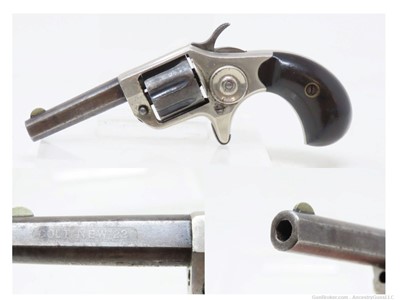 Scarce “PINTO” Antique COLT “NEW LINE” .22 RF ETCHED PANEL Pocket Revolver 
