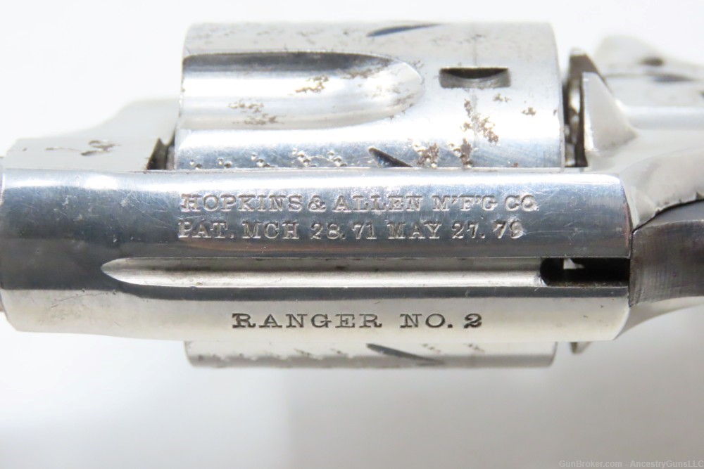 VERY NICE Antique HOPKINS & ALLEN “Ranger No. 2” Revolver .32 RF WILD WEST -img-9