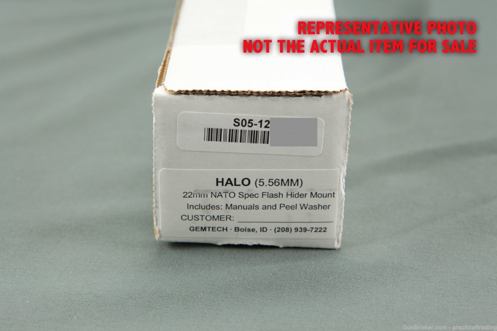 Gemtech Halo 5.56mm Suppressor with NATO Spec Flash Hider Mount (NOS)-img-2