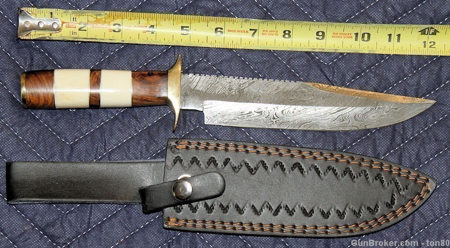 HUNTING-CAMP DAMASCUS KNIFE 12.5 INCH-img-0