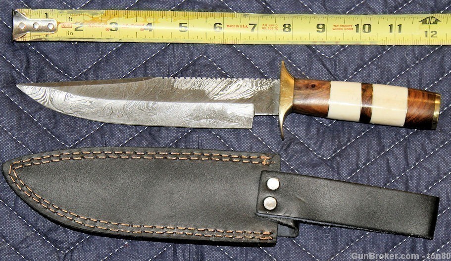 HUNTING-CAMP DAMASCUS KNIFE 12.5 INCH-img-1
