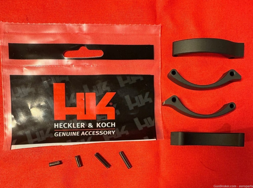 New Genuine Heckler & Koch German A5 black trigger guard with pins-img-0