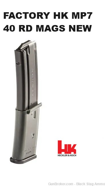 Heckler & Koch MP7A1 Magazine 4.6mmX30 40rd HK Mag rare factory NEW mp7-img-0