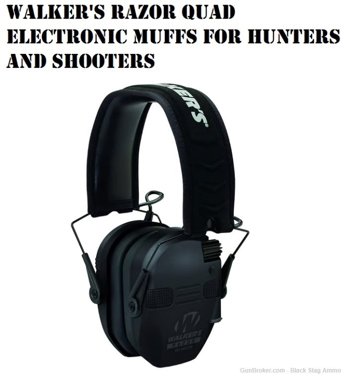 Walker's Razor Quad Electronic Muffs NEW earmuffs-img-0