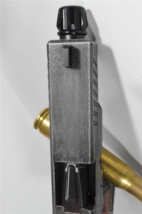 Glock 19 Gen 3 Custom Viking Theme Upgraded Engraved and Cerakote-img-5